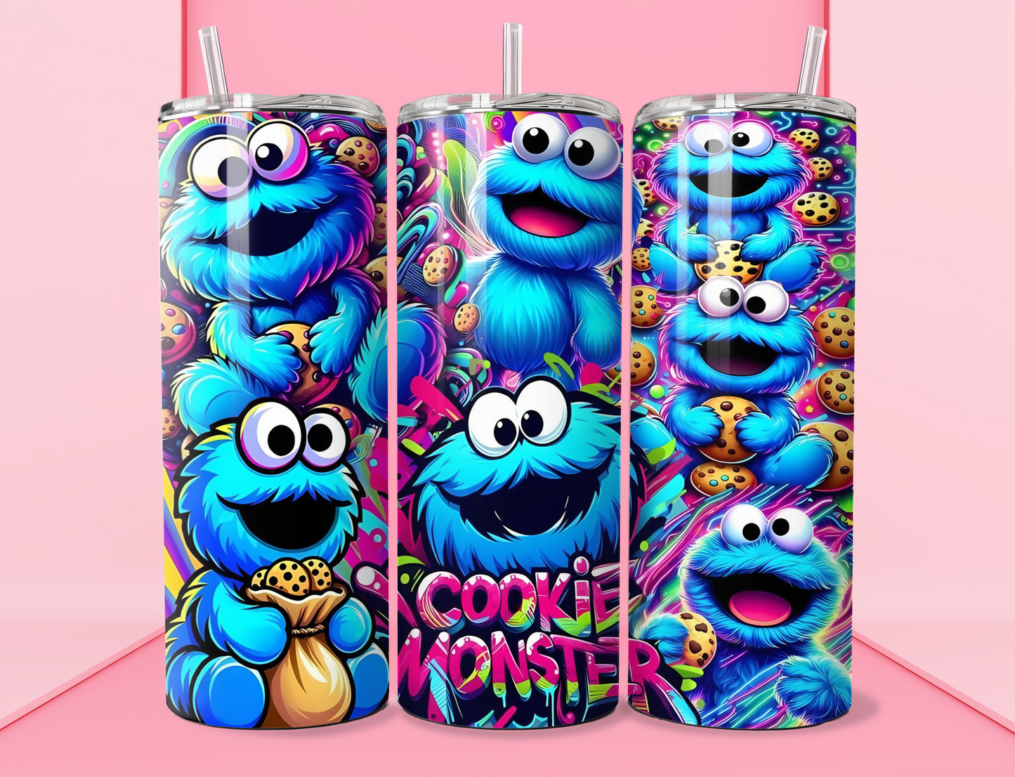 Cookie Monster 20oz Skinny Tumbler