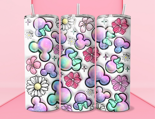 3D Mouse Cotton Candy 20oz Skinny Tumbler