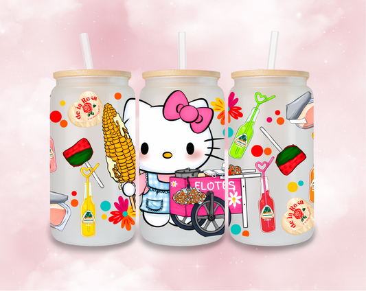 Kitty Elote Glass Can