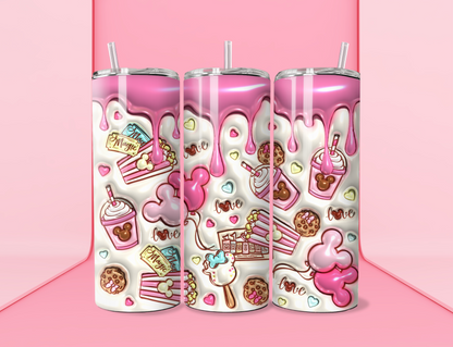 3D Mouse Snacks 20oz Skinny Tumbler