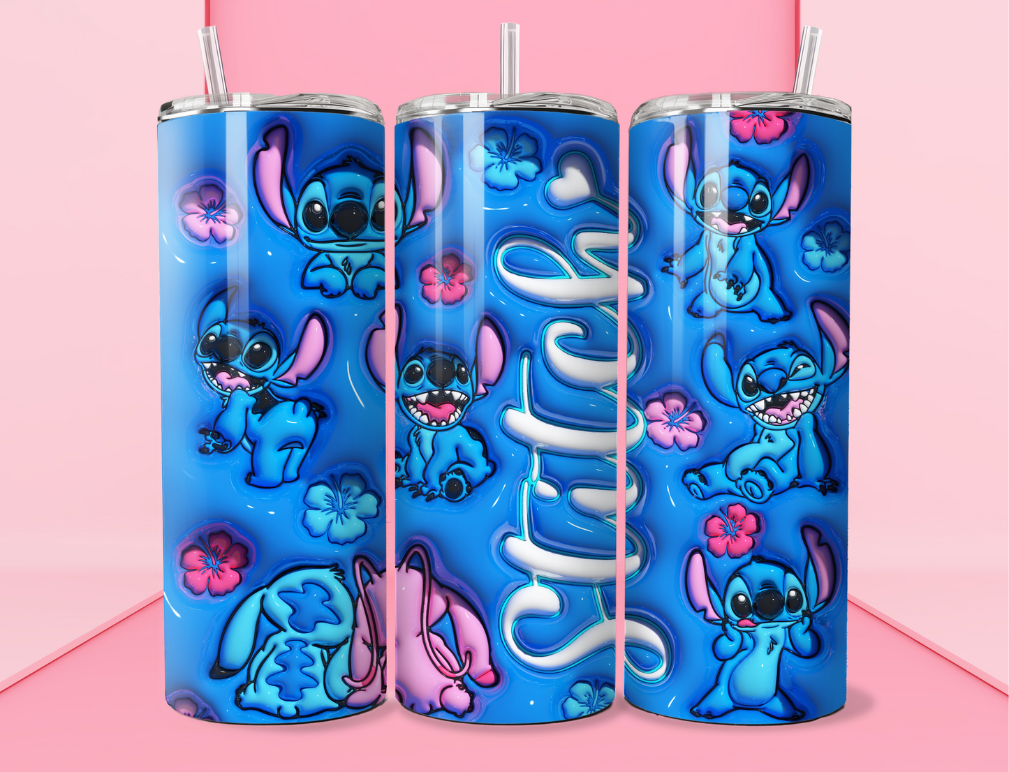 3D Stitch 20oz Skinny Tumbler